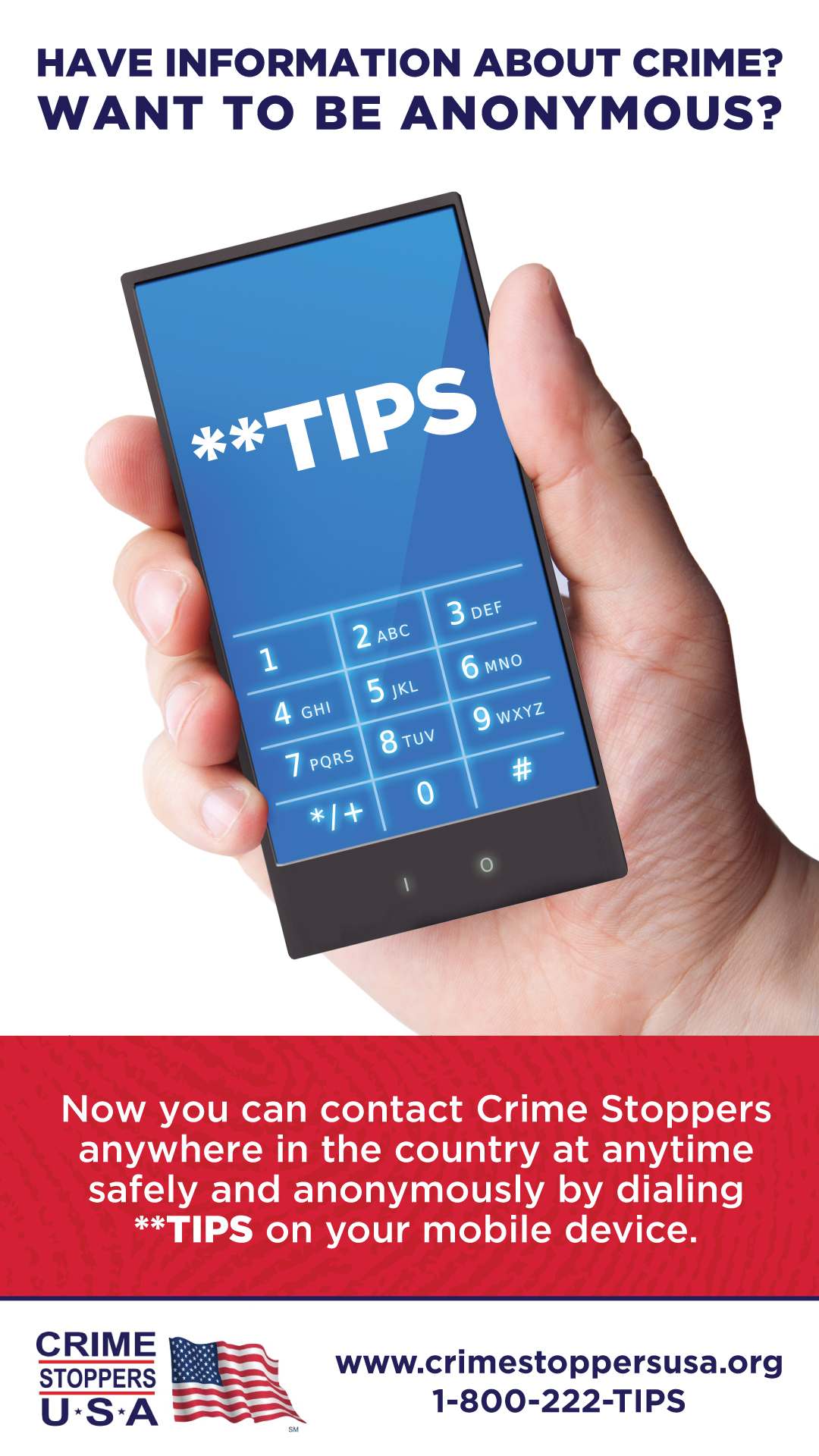 Read more about the article Silent Observer Announces New National Number for Anonymous TIPS